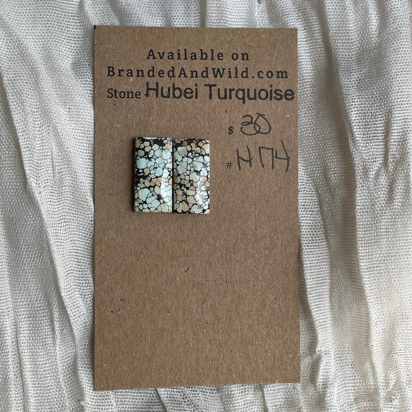 Hubei Turquoise Cabochon - H174 282DEA42-41EB-47CF-A30F-5FA4F59E1782 Brandedandwild.com
