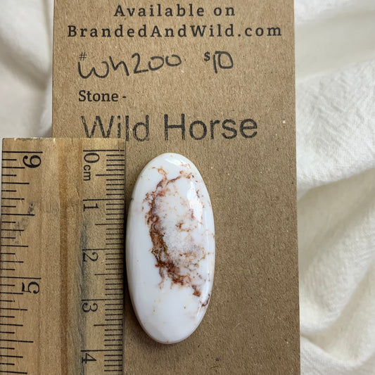 Wild Horse Cabochon - WH200 2841A7BD-0ED8-4A72-B5EB-D7212A688994 Brandedandwild.com