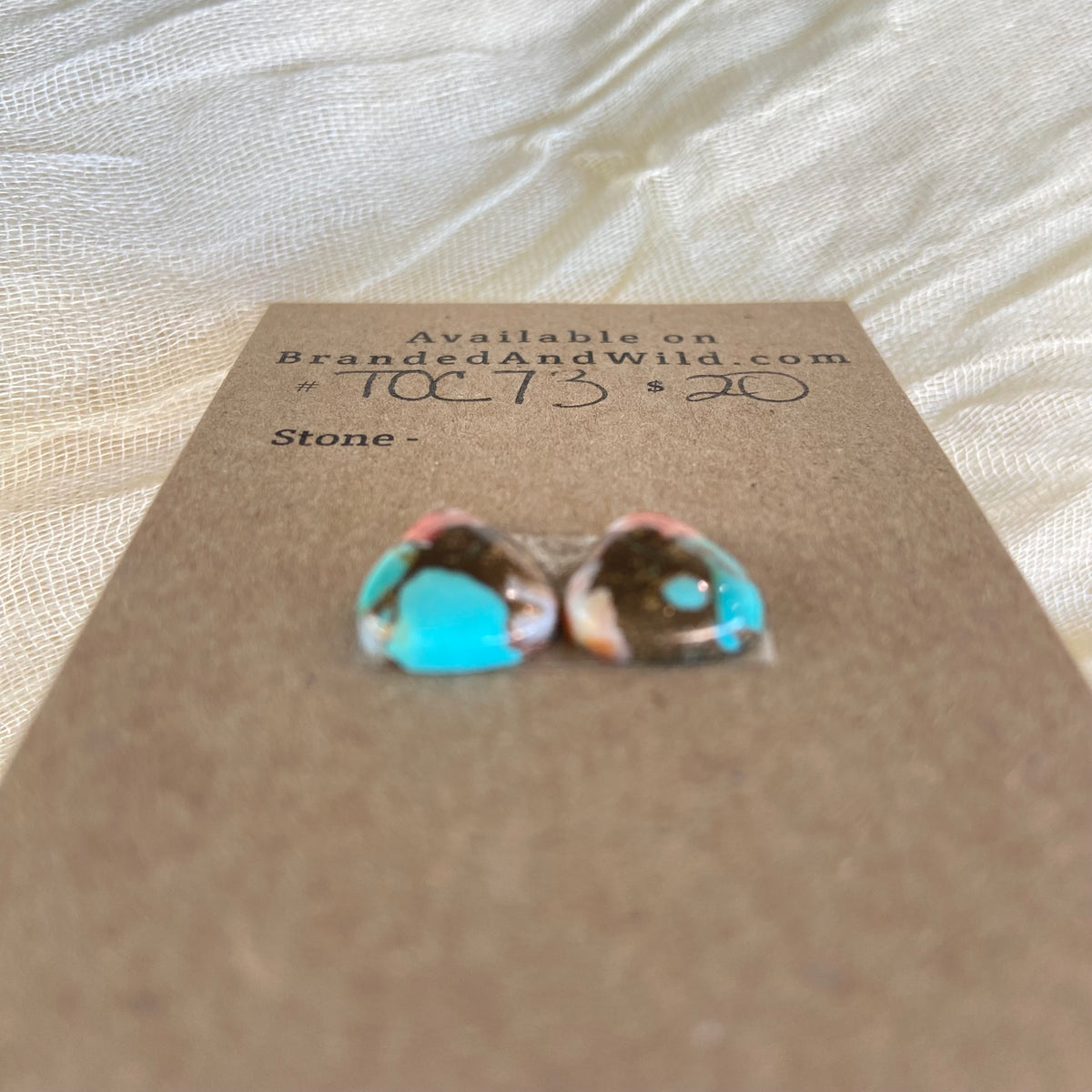 Turquoise, Oyster Shell, Copper Cabochon - TOC73 2842C3E0-2A8B-49AB-AA33-A07E3003AF20 Brandedandwild.com