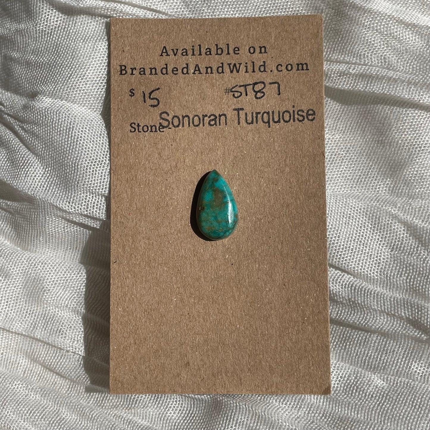 Sonoran Turquoise Cabochon - ST87 2844B62C-1E05-4BE2-B37B-EDCA23849896 Brandedandwild.com