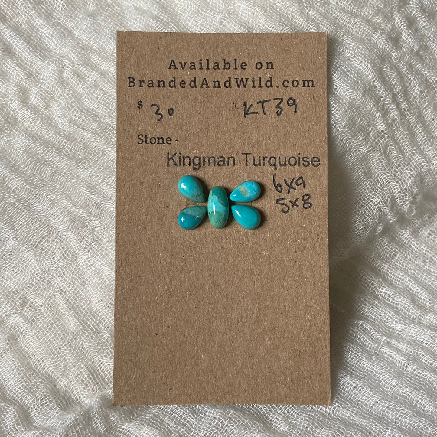 Kingman Turquoise Cabochon - KT39 286965E2-A724-4153-BE64-B94F020CA596 Brandedandwild.com