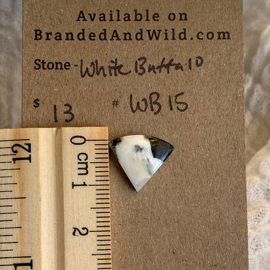 White Buffalo Turquoise Cabochon - WB15