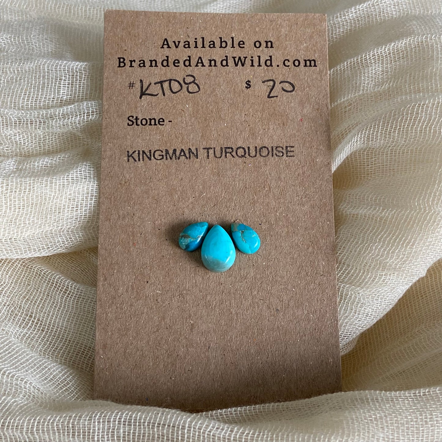 Kingman Turquoise Cabochon - KT08 2878B1CB-9444-48E5-9B5D-3CF7325D1B54 Brandedandwild.com