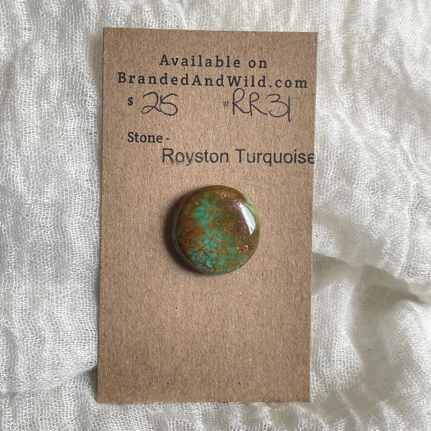 Royston Ribbon Turquoise Cabochon RR31 287966CC-EA85-4058-8637-C58EF459DDC4 Brandedandwild.com