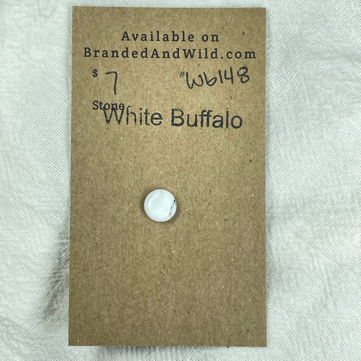White Buffalo Cabochon - WB148 28900D7F-23BD-4EF9-9F60-0C7293C63E8D Brandedandwild.com