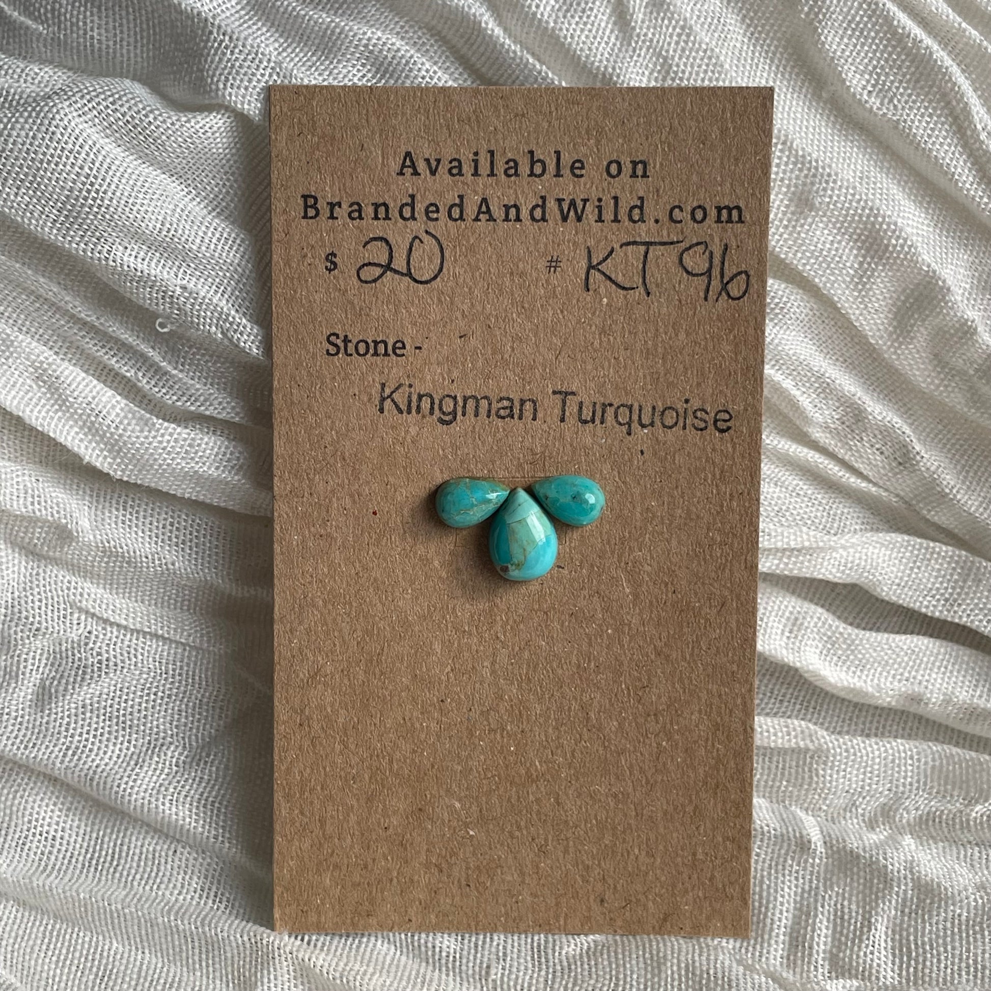 Kingman Turquoise Cabochon - KT96 28A3E288-8ECA-4CC0-B8C0-64A0A7BCADBA Brandedandwild.com