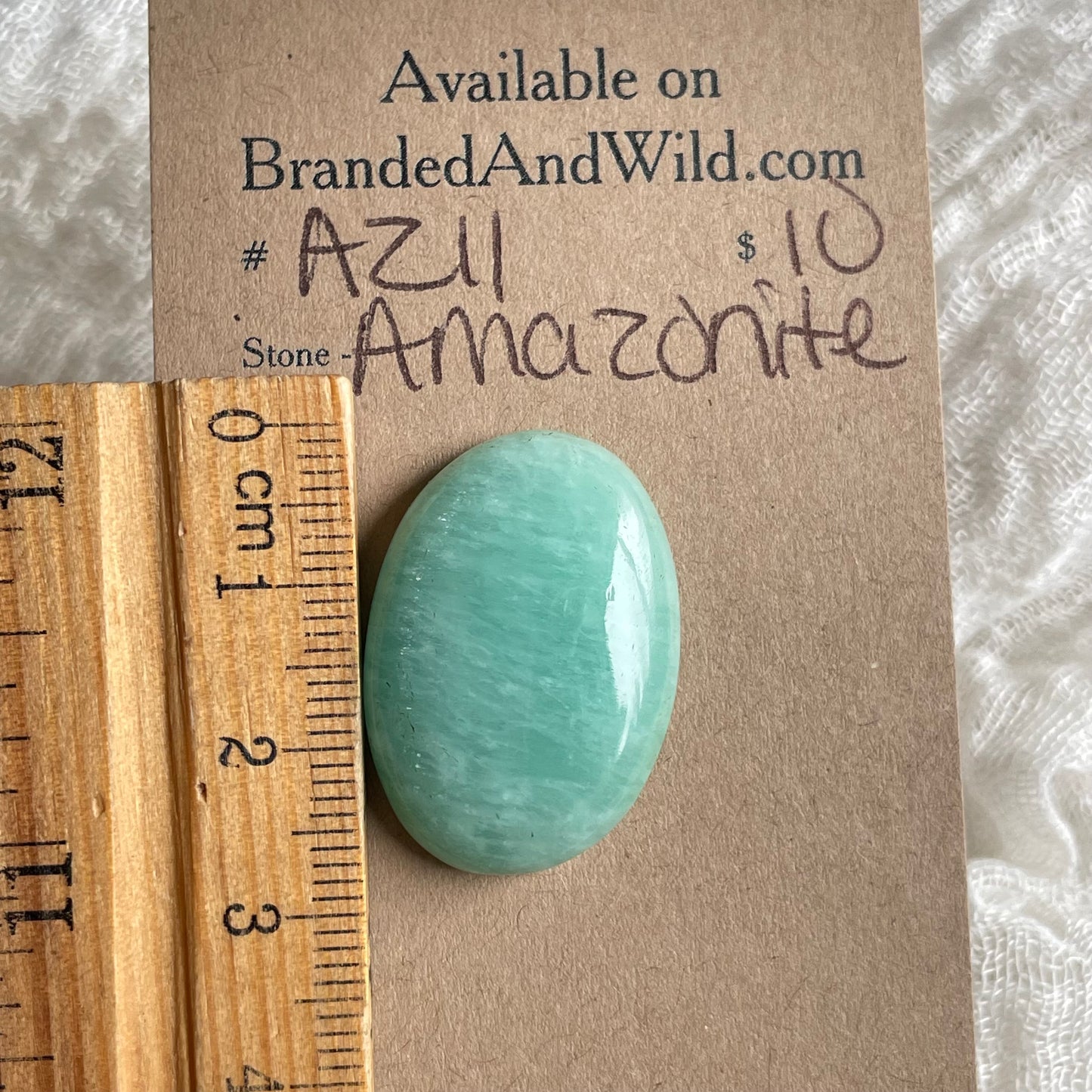 Amazonite Cabochon - AZ11 28BA4F99-995A-48CC-B711-18E3778A9B93 Brandedandwild.com