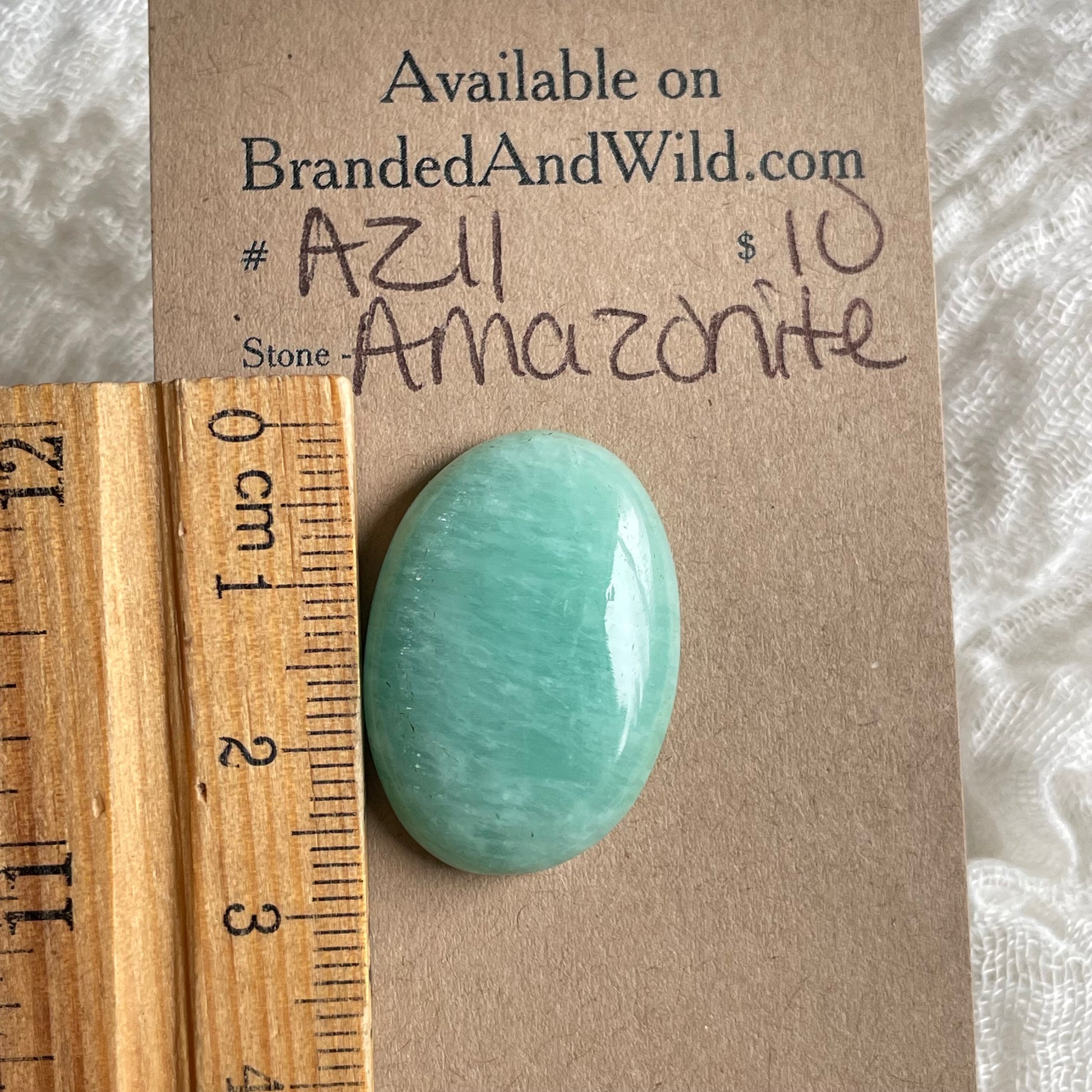 Amazonite Cabochon - AZ11 28BA4F99-995A-48CC-B711-18E3778A9B93 Brandedandwild.com