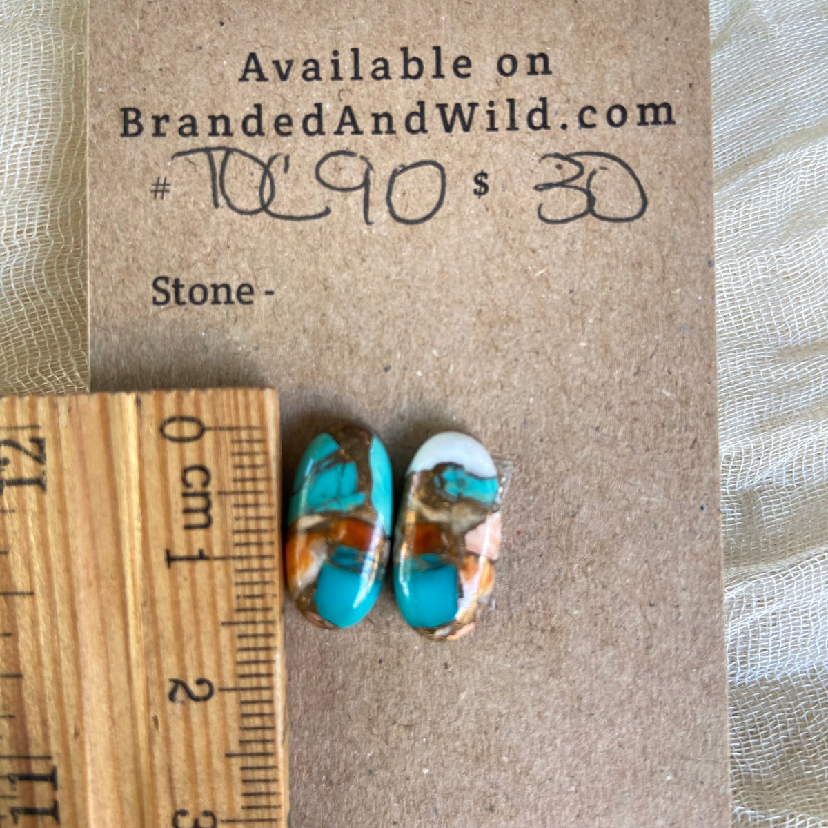 Turquoise, Oyster Shell, Copper Cabochon - TOC90 28C9CCAD-4286-4222-91EE-38407F6604D5 Brandedandwild.com
