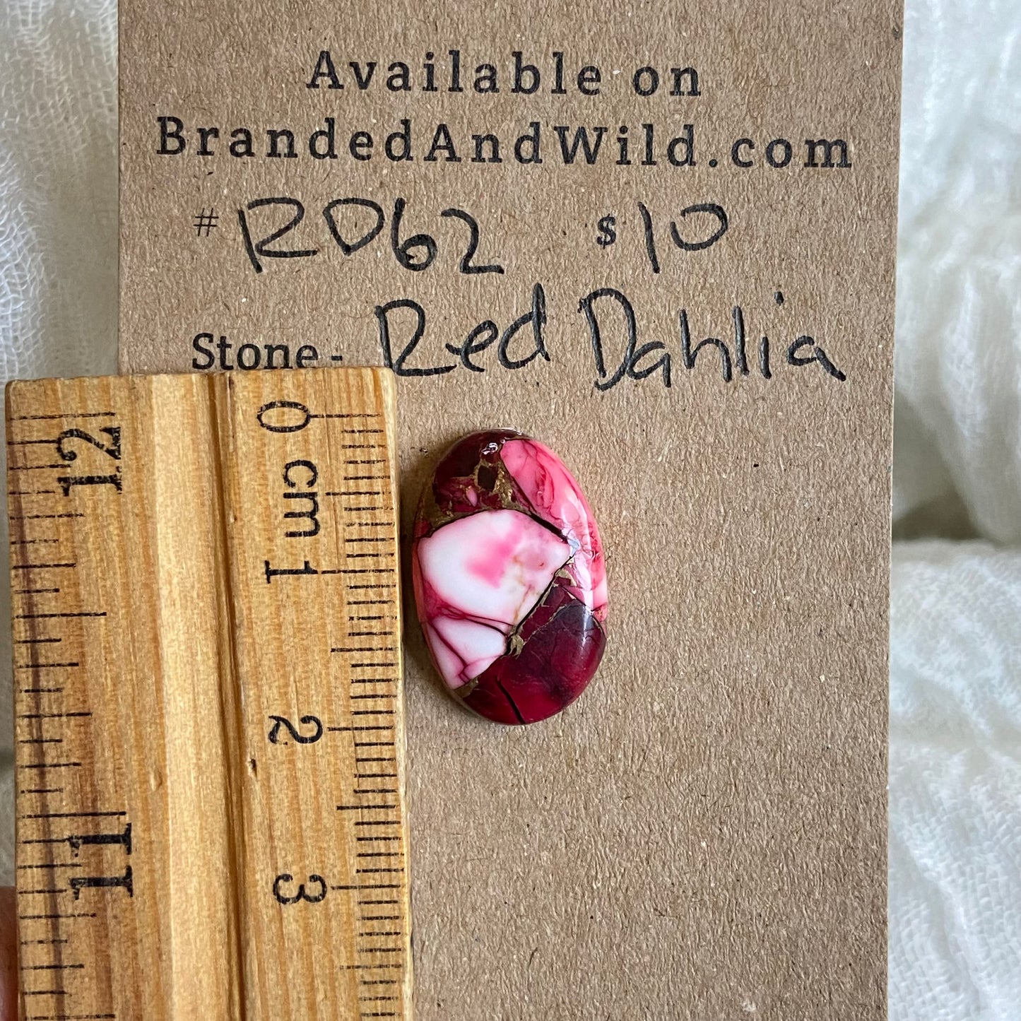 Red Dahlia Cabochon - RD62