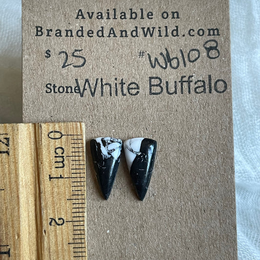 White Buffalo Cabochon - WB108 28D2C2CE-0485-4546-A9B7-2C7079268475 Brandedandwild.com