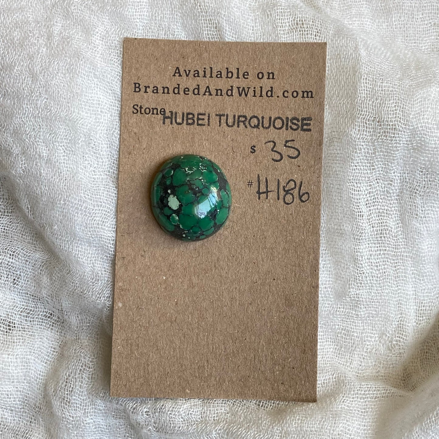 Hubei Turquoise Cabochon - H186 28D83BE6-C80C-42F6-BD46-A143051BBD52 Brandedandwild.com