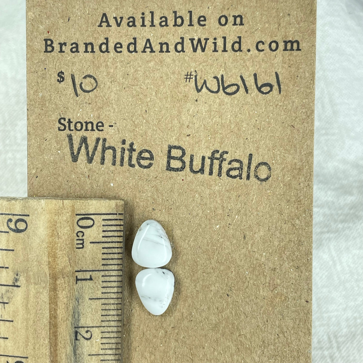 White Buffalo Cabochon - WB161 28E49E2C-9894-4EAD-9CA9-1AC0E9CEFB02 Brandedandwild.com