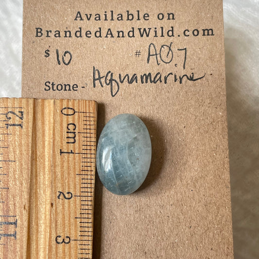 Aquamarine Cabochon AQ7 28EF7128-9228-463D-9FC4-9F83E2EBCEF0 Brandedandwild.com