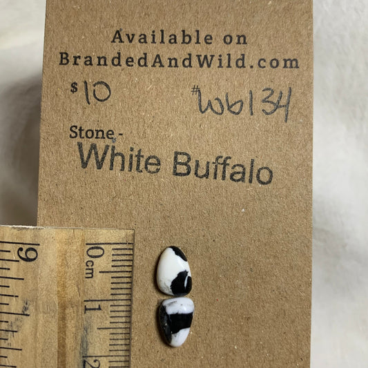 White Buffalo Cabochon - WB134 29135072-6503-48AE-B2C7-F0D2B51569CA Brandedandwild.com
