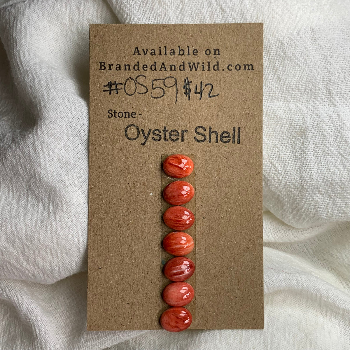 Oyster Shell Cabochon - OS59 29355AB4-755F-4E71-B291-61900E854AB4 Brandedandwild.com