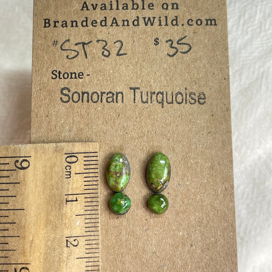 Sonoran Turquoise Cabochon - ST32 293D10B8-32C8-4D11-ACE3-2F5EAC2A5586 Brandedandwild.com