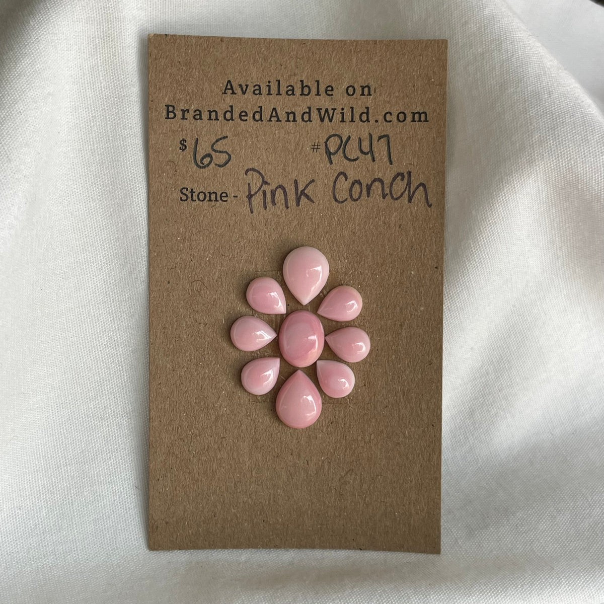Pink Conch Cabochon - PC47 2950D740-127D-47E3-97EF-7B2E56C442FD Brandedandwild.com