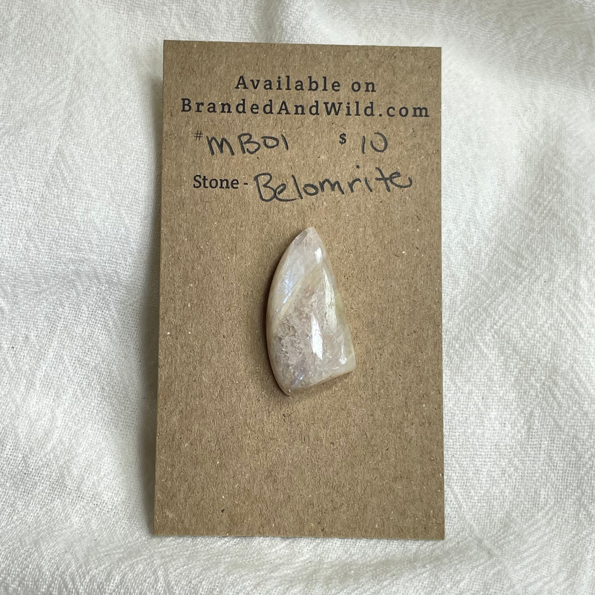 Belomrite Moonstone Cabochon - MB01 29561D0A-4620-41F0-B817-E7576B4CAD0A Brandedandwild.com