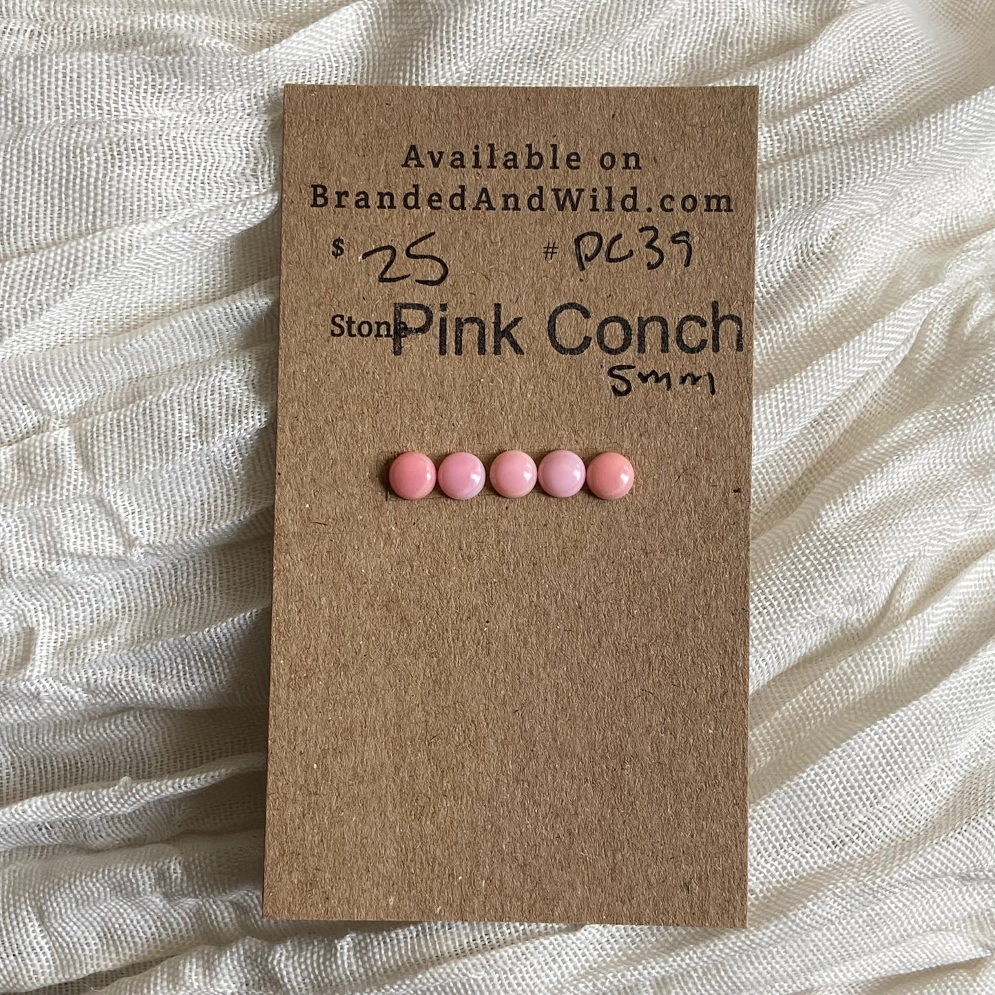 Pink Conch Cabochon - PC39 2960C296-D236-4C43-B2F3-447BDDE67793 Brandedandwild.com