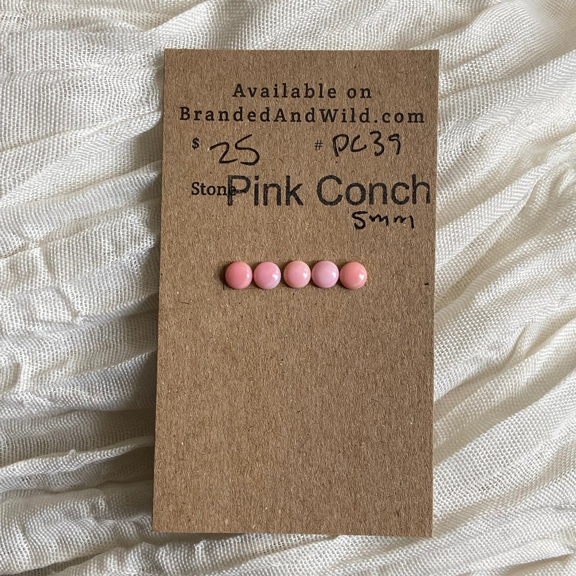 Pink Conch Cabochon - PC39 2960C296-D236-4C43-B2F3-447BDDE67793 Brandedandwild.com