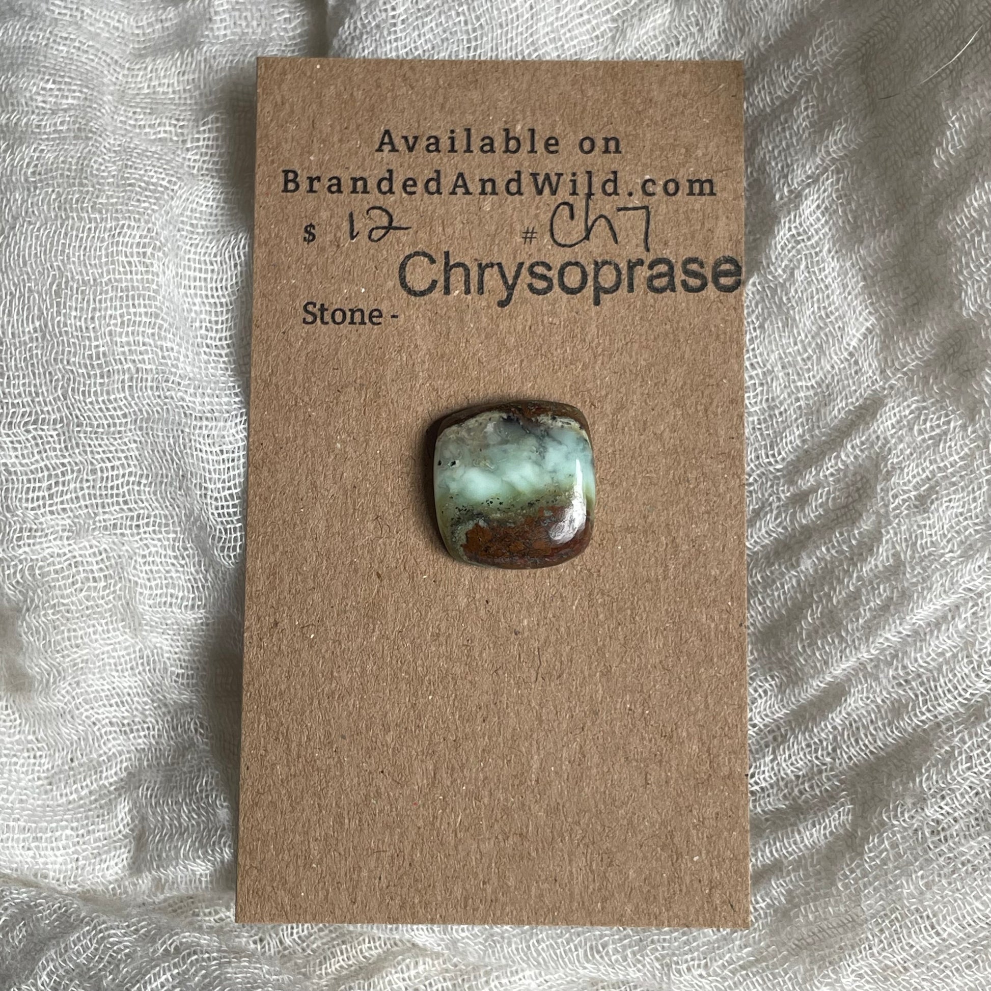 Chrysoprase Cabochon - Ch7 2961168E-8364-474E-A4A8-6DD435684F9D Brandedandwild.com