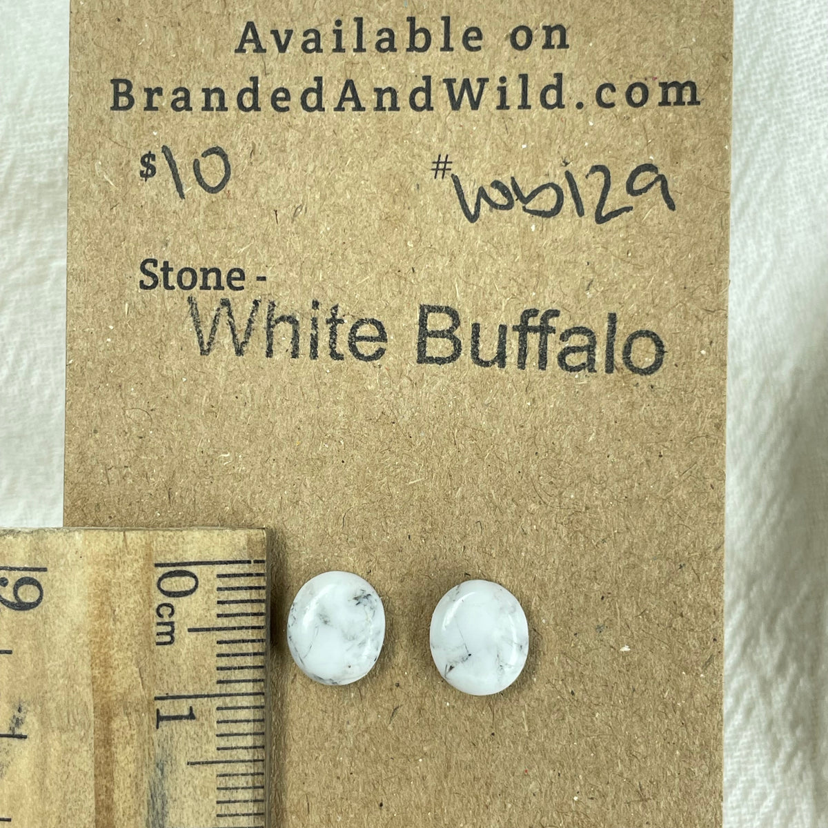 White Buffalo Cabochon - WB129 2968376A-068D-43AD-8A75-2860834191A1 Brandedandwild.com