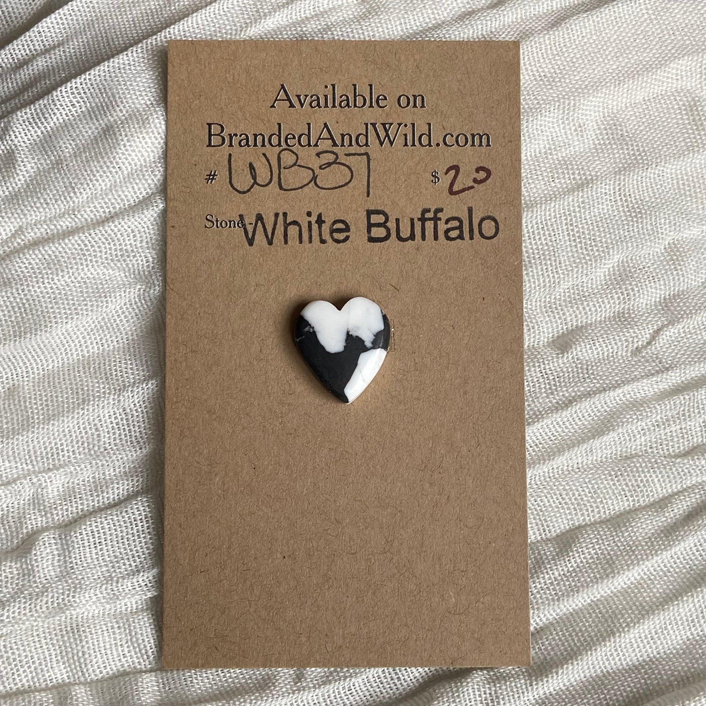 White Buffalo Cabochon - WB37 296C8ACB-6134-4EE7-B81D-945241A0E052 Brandedandwild.com