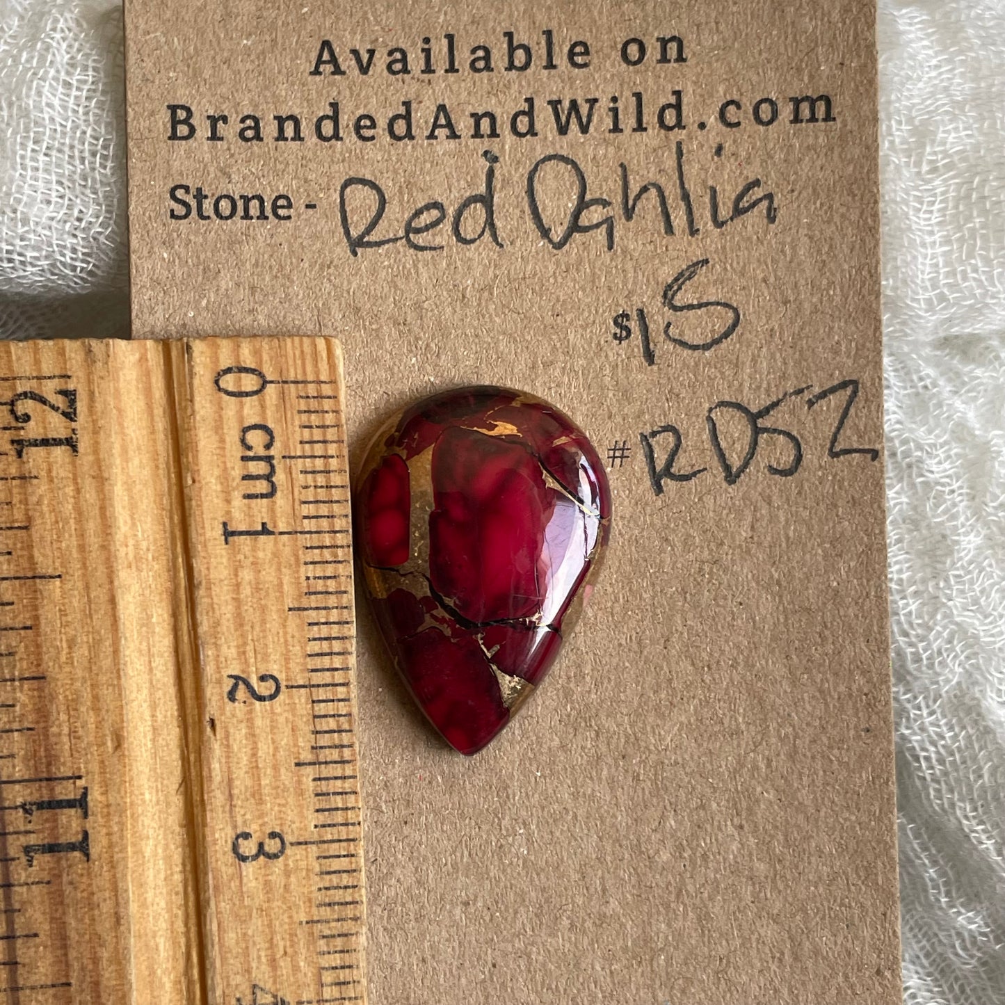 Red Dahlia Cabochon - RD52