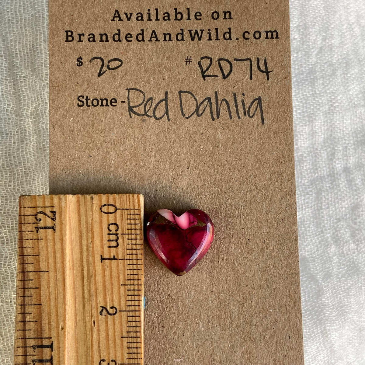 Red Dahlia Cabochon - RD74