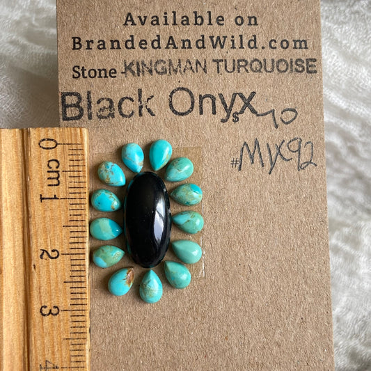 Kingman / Black Onyx Cabochon - Mix92 29D5DBC9-775A-4462-9274-DAC81BC3C89D Brandedandwild.com