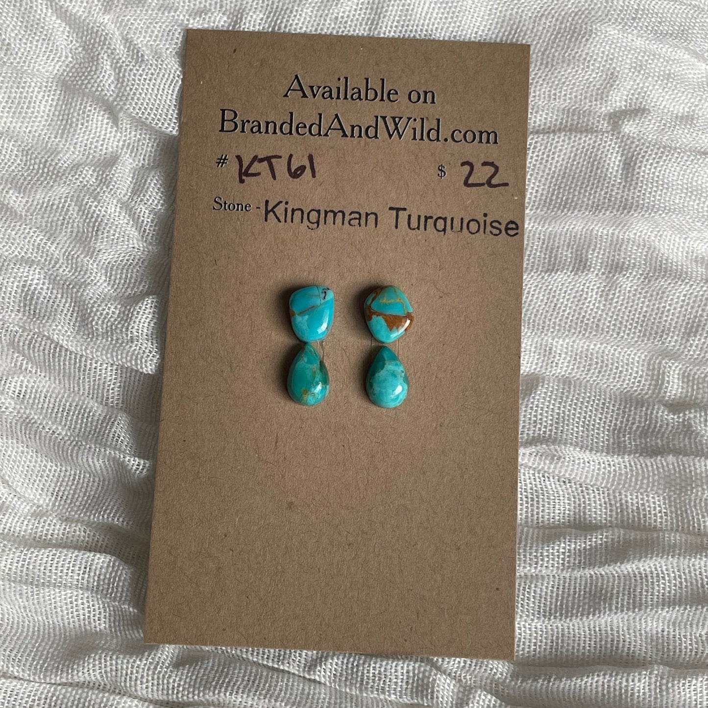 Kingman Turquoise Cabochon - KT35 2A2C922A-8B56-468F-916E-95CC9317D295 Brandedandwild.com