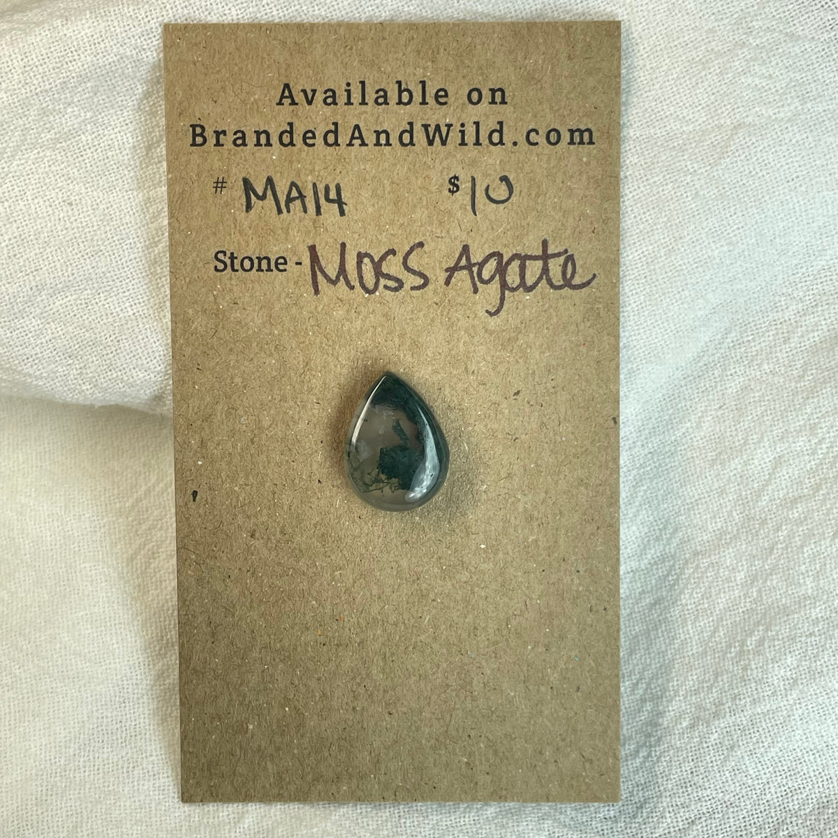 Moss Agate Cabochon - MA14 2A35A463-7385-48B9-922D-92B635114AB4 Brandedandwild.com