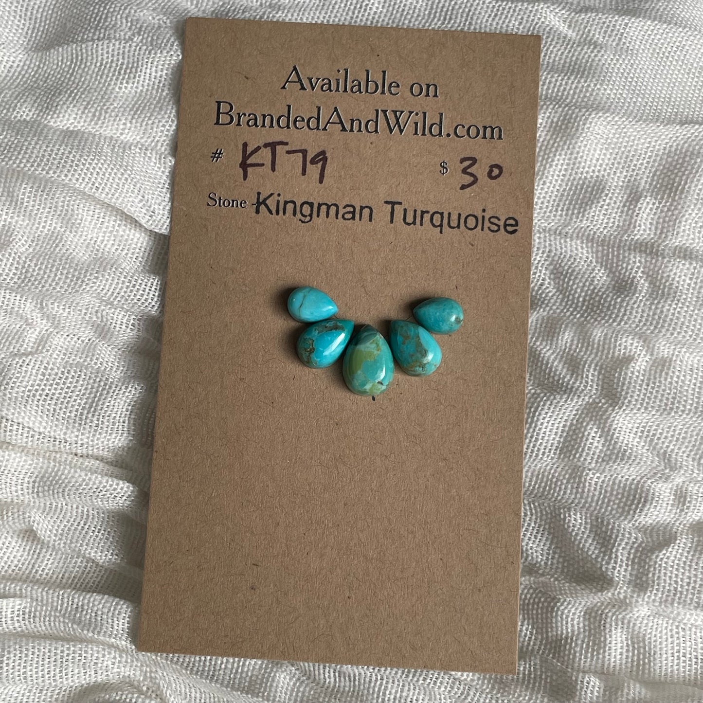 Kingman Turquoise Cabochon - KT79 2A3A9CC8-50A7-42A8-8FC6-1B393562F367 Brandedandwild.com