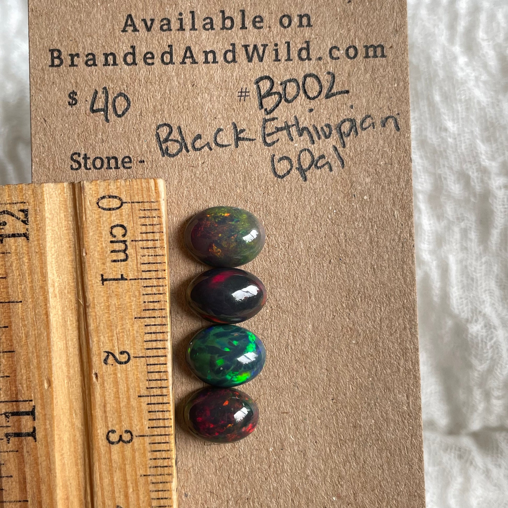 Black Opal - Cabochon - B002 2A7A6DA7-ACCE-44F2-8EAA-22699441B339 Brandedandwild.com