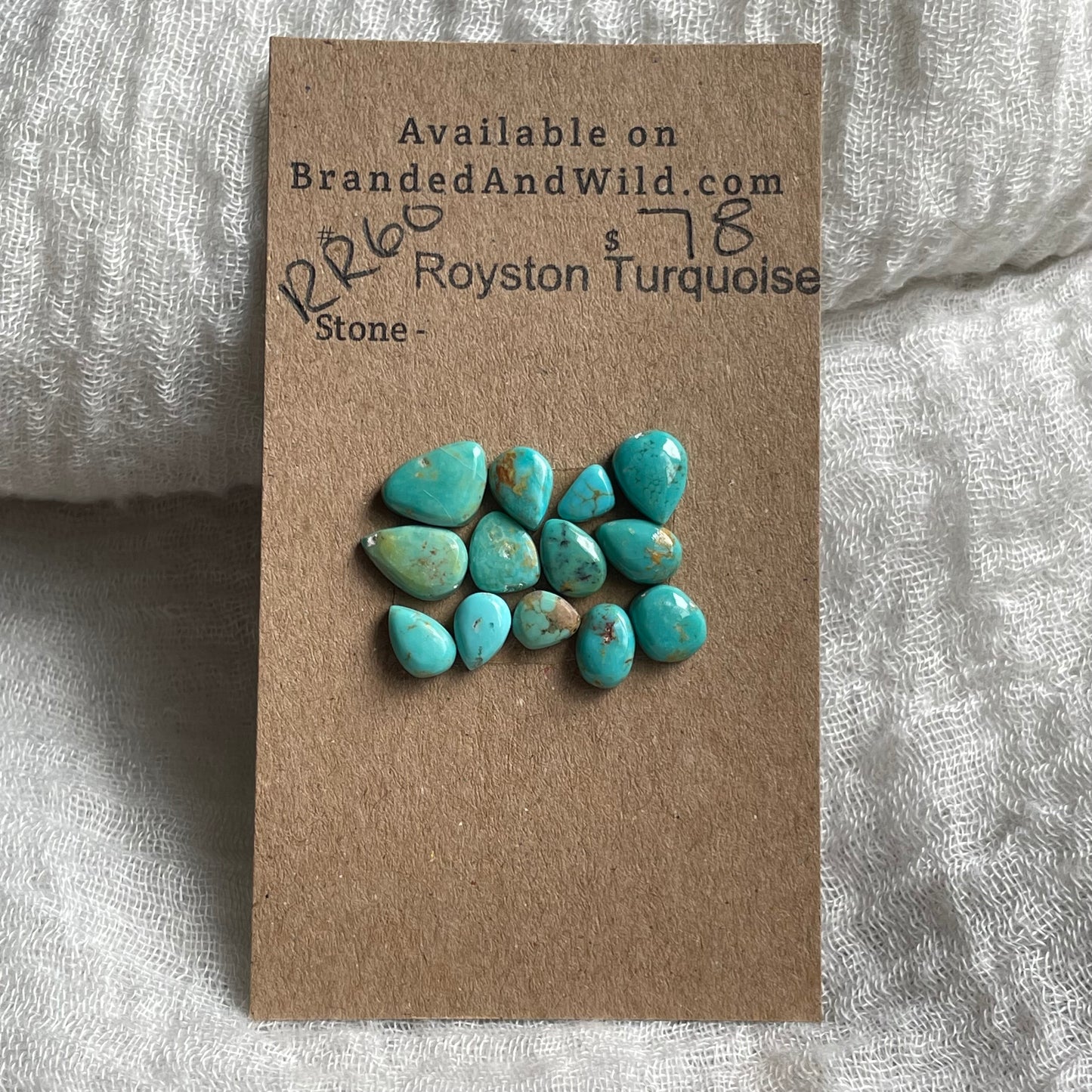 Royston Turquoise Cabochon - RR60 2A8A11FB-919F-473E-BAFA-6CF02E57EBD9 Brandedandwild.com