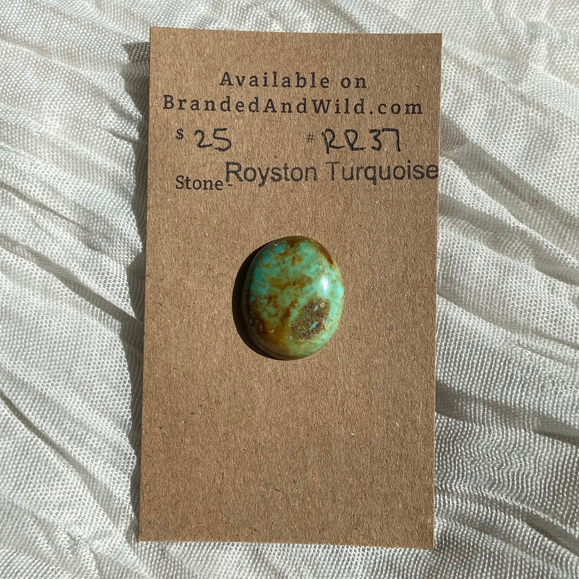 Royston Ribbon Turquoise Cabochon RR37 2A9FC61C-CEEB-405D-A212-8AEBEF7C0A34 Brandedandwild.com