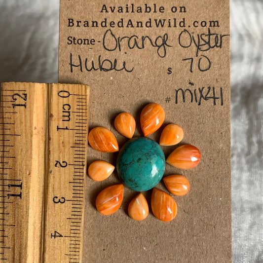 Hubei / Oyster Shell Cabochon - Mix41