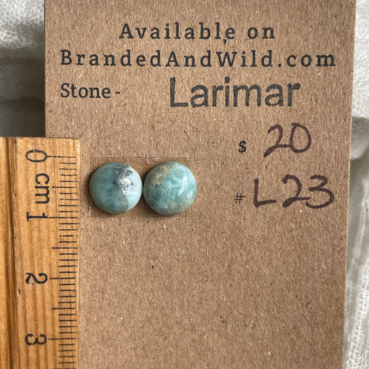 Larimar Cabochon - L23 2B1122B2-87EC-47C7-8F3A-EFEC317134B7 Brandedandwild.com