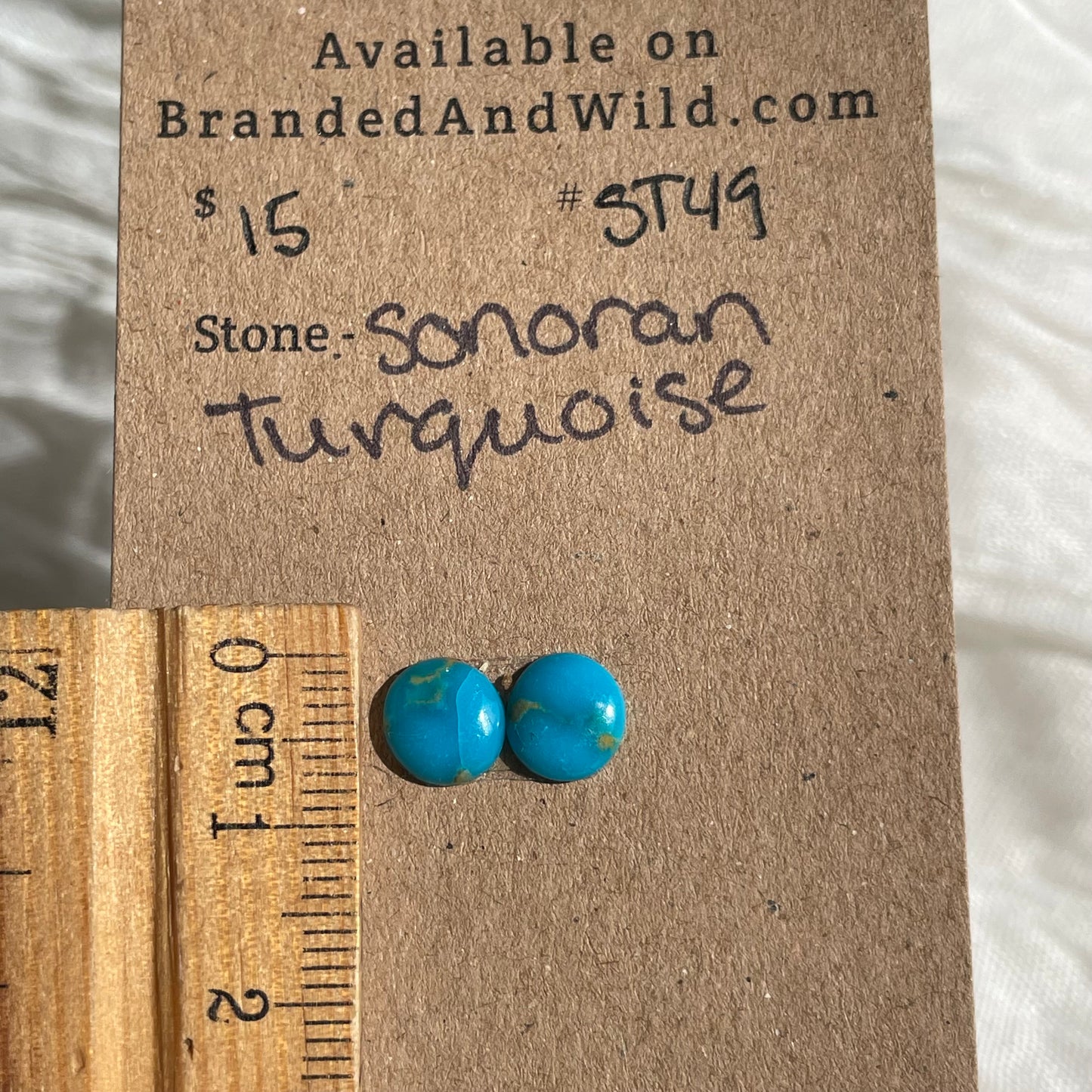 Sonoran Turquoise Cabochon - ST49 2B3559E7-4E3C-44C2-BC76-CF38D8A126BC Brandedandwild.com