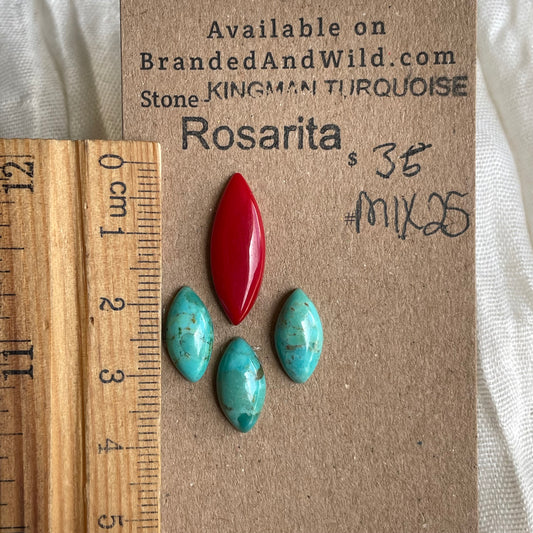 Rosarita / Kingman Turquoise Cabochon - MIX25 2B4269AF-0CAE-41A8-8FC1-5E5A97B9F483 Brandedandwild.com