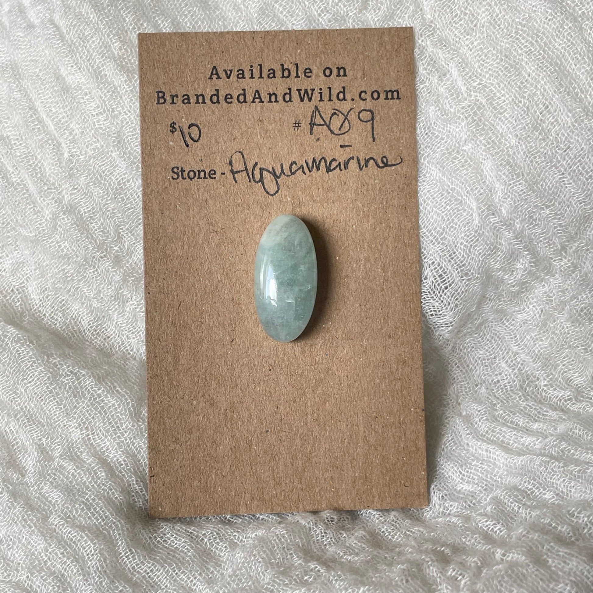 Aquamarine Cabochon AQ9 2B7E9E88-D0F1-4318-B909-024243B33E10 Brandedandwild.com