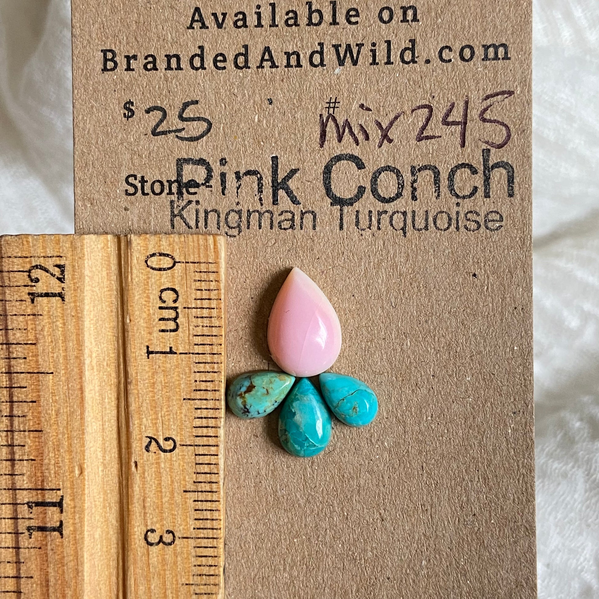 Kingman / Pink Conch Cabochon - Mix245 2BA831F8-98FD-431C-AA39-24E339A12581 Brandedandwild.com