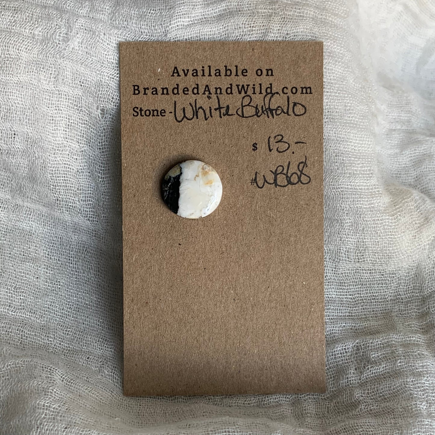 White Buffalo Cabochon - WB68