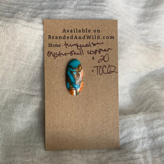 Turquoise, Oystershell, Copper Cabochon - TOC02