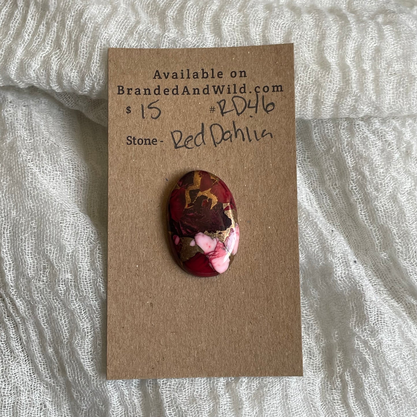 Red Dahlia Cabochon - RD46
