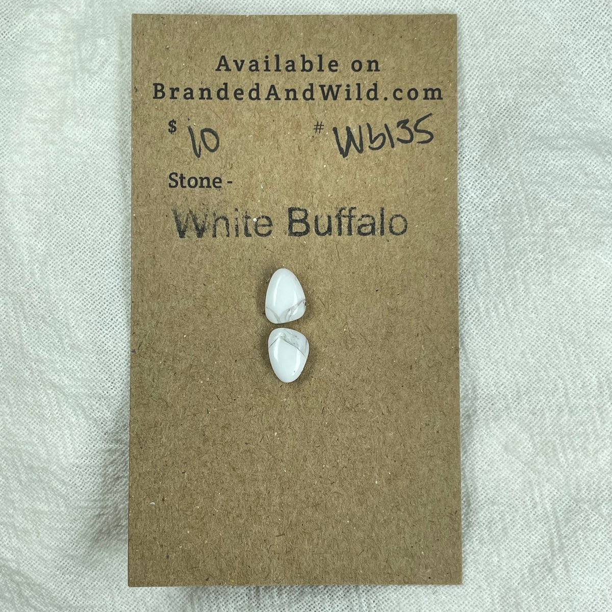 White Buffalo Cabochon - WB135 2BDBF1F7-7085-41C3-9278-B362BE60A520 Brandedandwild.com