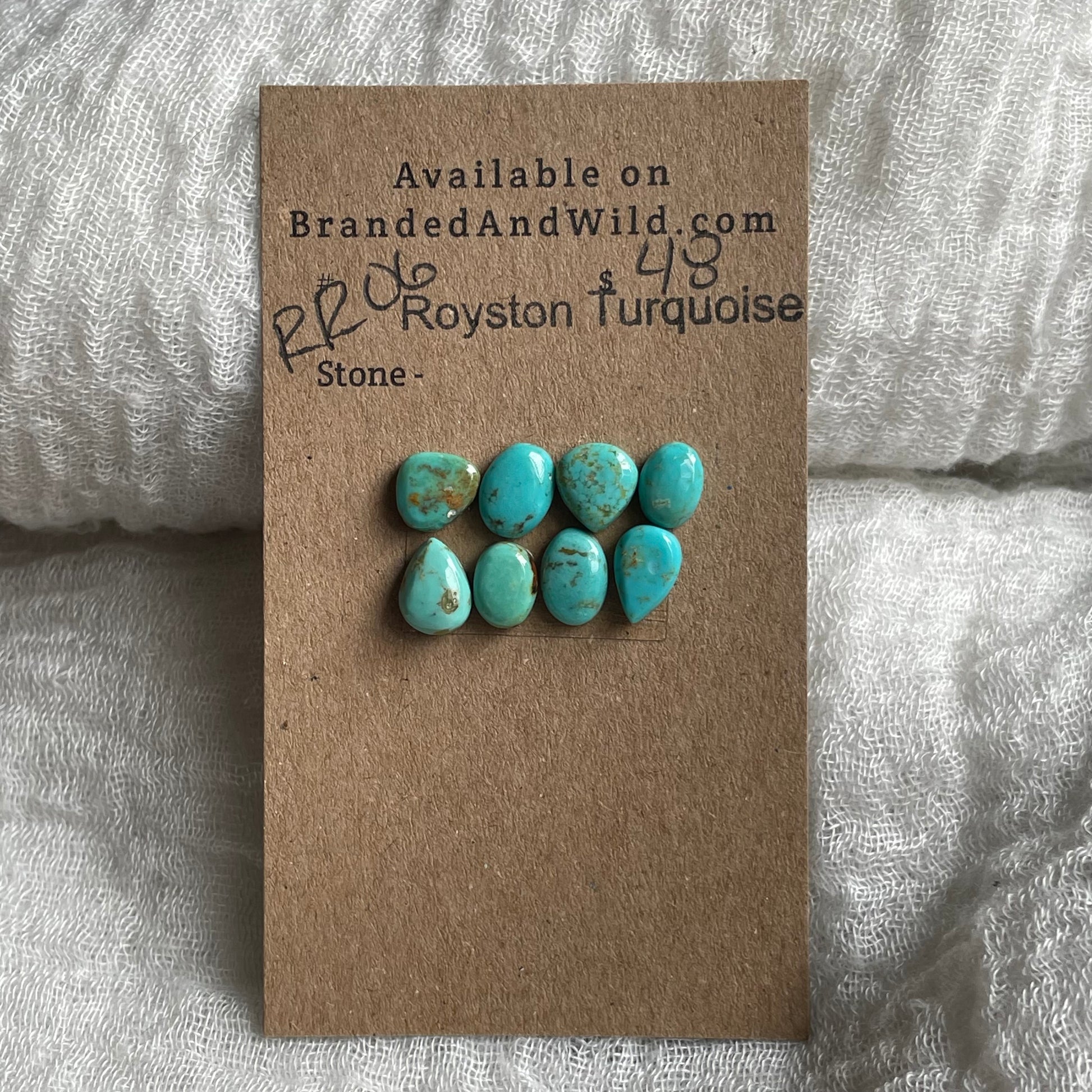 Royston Turquoise cabochon - RR06 2BE4268C-09C2-4E19-B58B-3F46C8B7E0A5 Brandedandwild.com