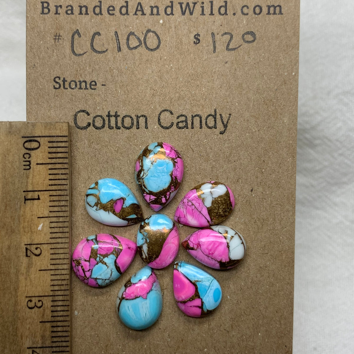 Cotton Candy Cabochon - CC100 2BF71132-7533-4DC1-B6FB-C389EE101DBD Brandedandwild.com