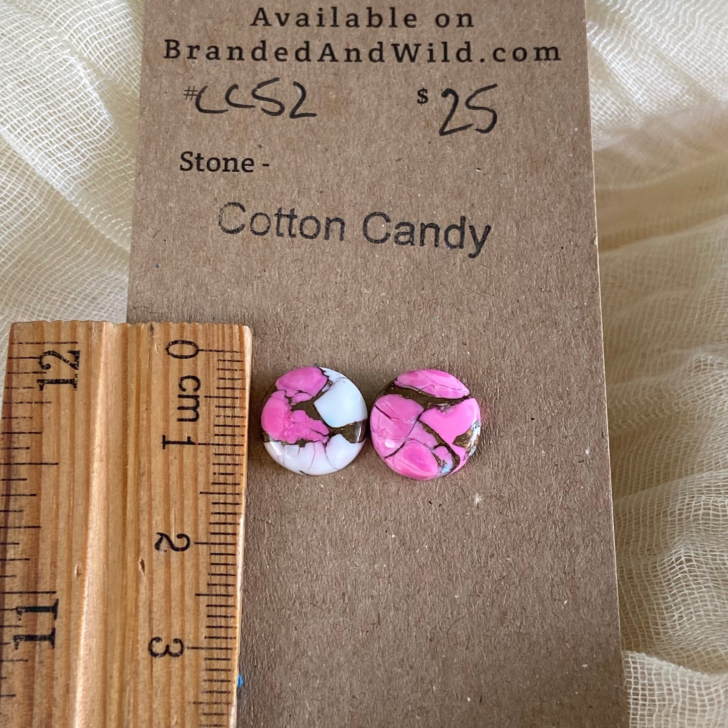 Cotton Candy Cabochon - CC52 2C00E1FE-DA42-4461-9FD9-E656B69BDE95 Brandedandwild.com